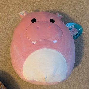 new with tags - 11” squishmallow hippo ridelle the hippopotamus pink